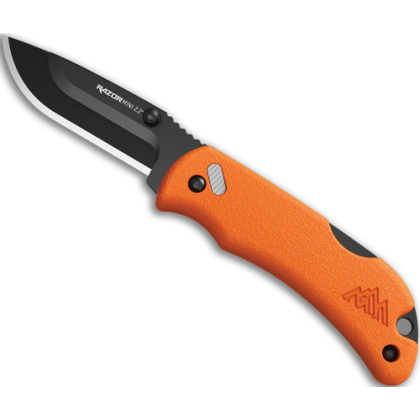 OUTDOOR EDGE RAZOR-MINI 2.2" ORANGE PMS W/2 BLACK DP BLDS