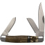 ABKT ROPER SERIES LAREDO STAG STOCKMAN 3-BLADE WOOD HANDLES