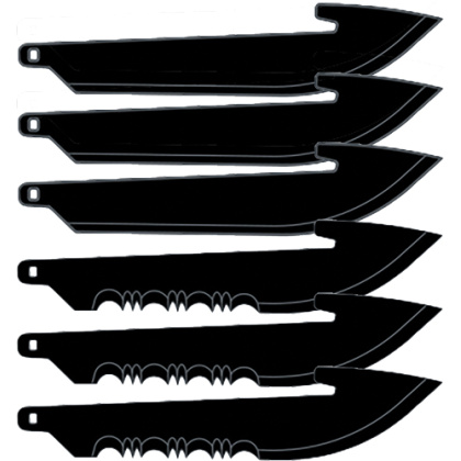OUTDOOR EDGE 2.5" REPLACEMENT BLADES 6-PACK DROP PNT COMBO