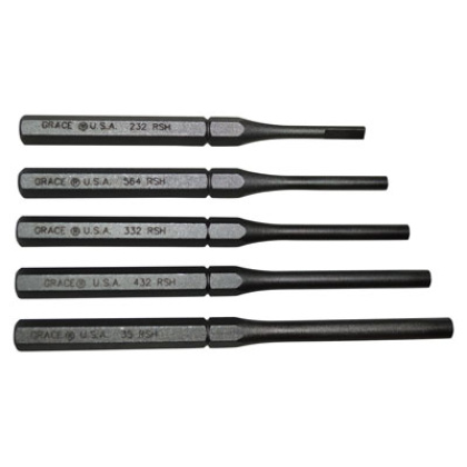 GRACE USA PUNCH SET ROLL PIN HOLDER SET OF 5 STEEL