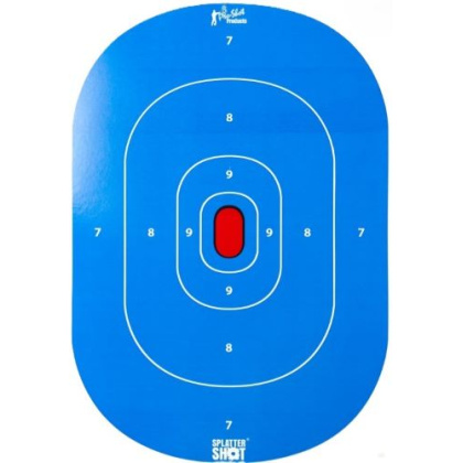 SPLATTER SHOT TARGET 12"X18" SILHOUETTE LOW LIGHT BLUE 8PK