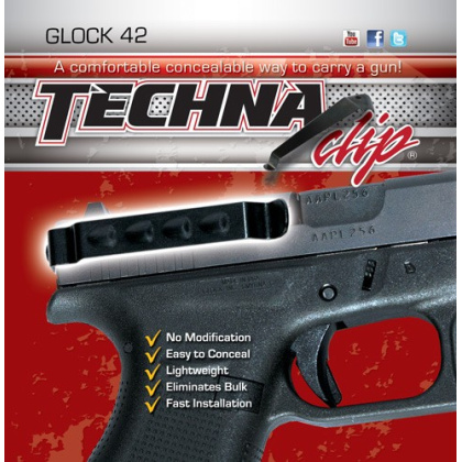 TECHNA CLIP HANDGUN RETENTION CLIP FOR GLOCK 42 RIGHT/LEFT
