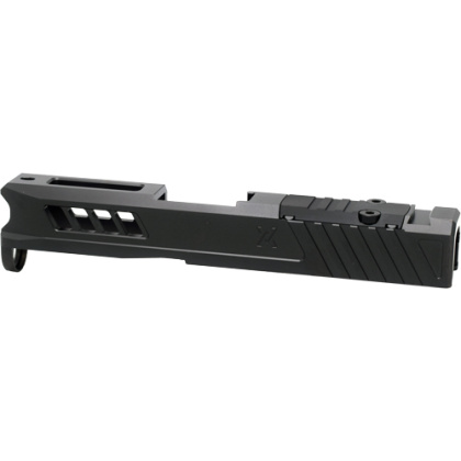 TRUE PRECISION SLIDE W/RMS CUT & PLATE BLK DLC FOR GLOCK 43