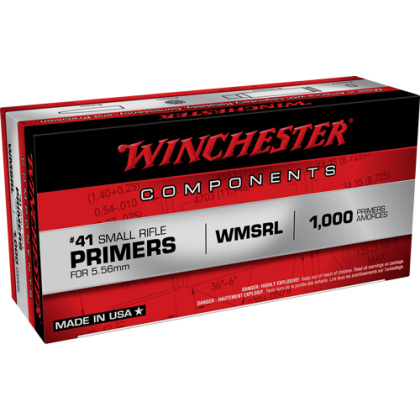 WINCHESTER PRIMERS 41 PARA RIFLE 5000 PACK CASE