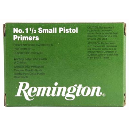 REMINGTON PRIMERS SMALL PISTOL 5000 PACK CASE