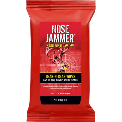 NOSE JAMMER GEAR AND REAR WIPES 7"x6" 20 WIPES PER PACK